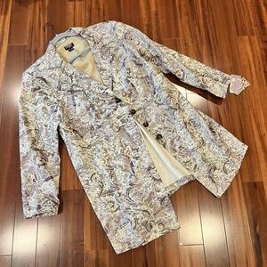 New‎ NWT XOXO Paisley Floral Jacket Coat Vintage Y2K Shoulder Pads Plus Size 2X